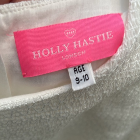 Hollie Hastie Clara Smocked Floral Embroidered Cotton Girls Dress. Sizes 9-10 - Picture 7 of 7